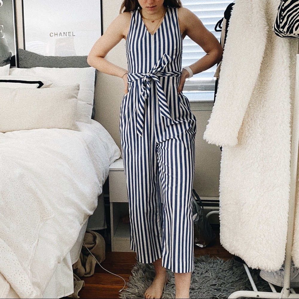 Striped JCrew Jumpsuit